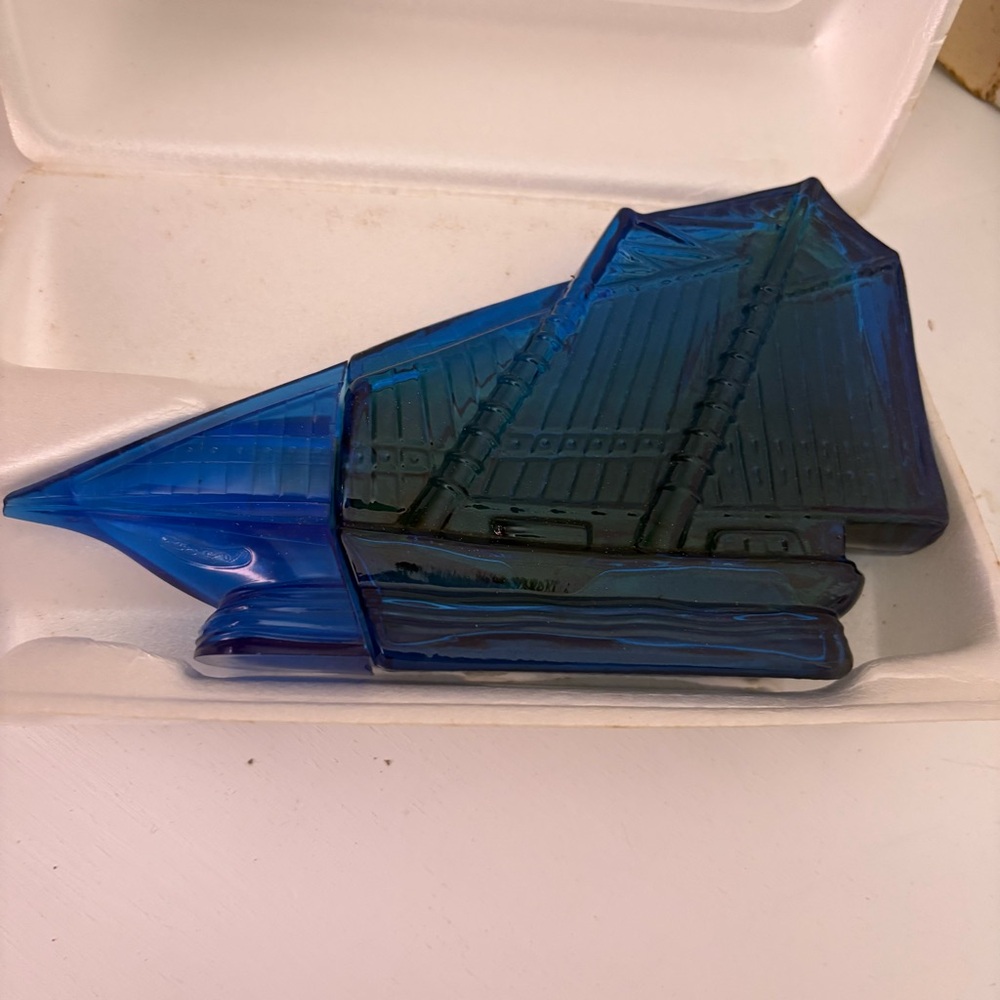 Avon Vintage America’s Cup Blue Schooner Oland Bottle